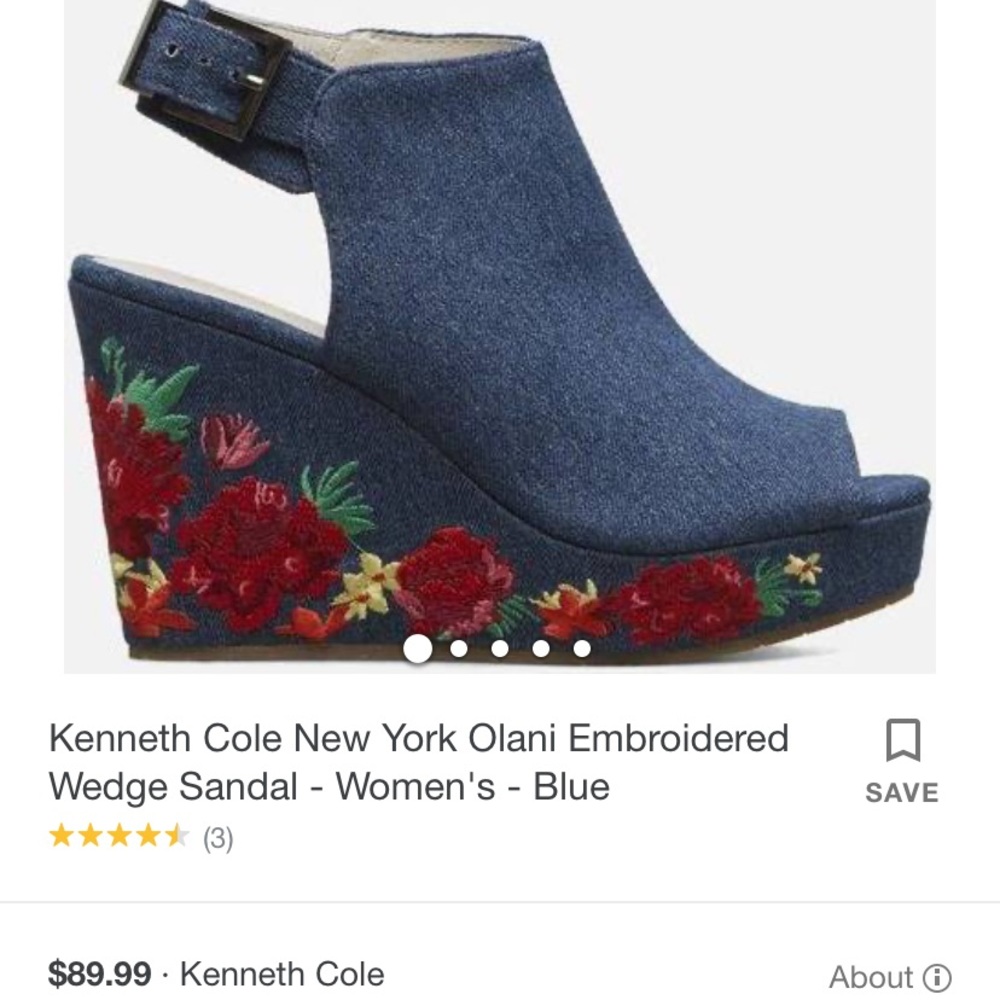 Kenneth Cole Floral Wedges